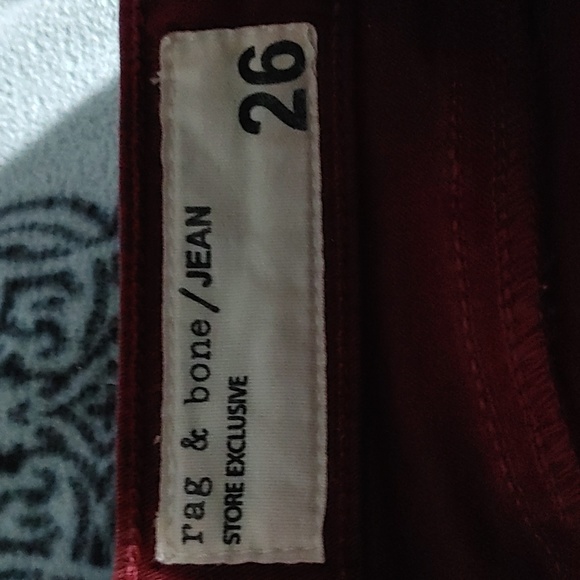 Rag and Bone burgundy skinny zipper capris size 26 - Picture 6 of 8